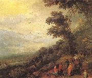 BRUEGHEL, Jan the Elder Gathering of Gypsies in the Wood fddf oil painting